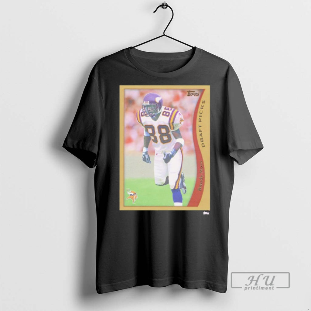 Limited Edition Minnesota Vikings Randy Moss Trading Card Graphic Tee Shirt Sweatshirt Hoodies