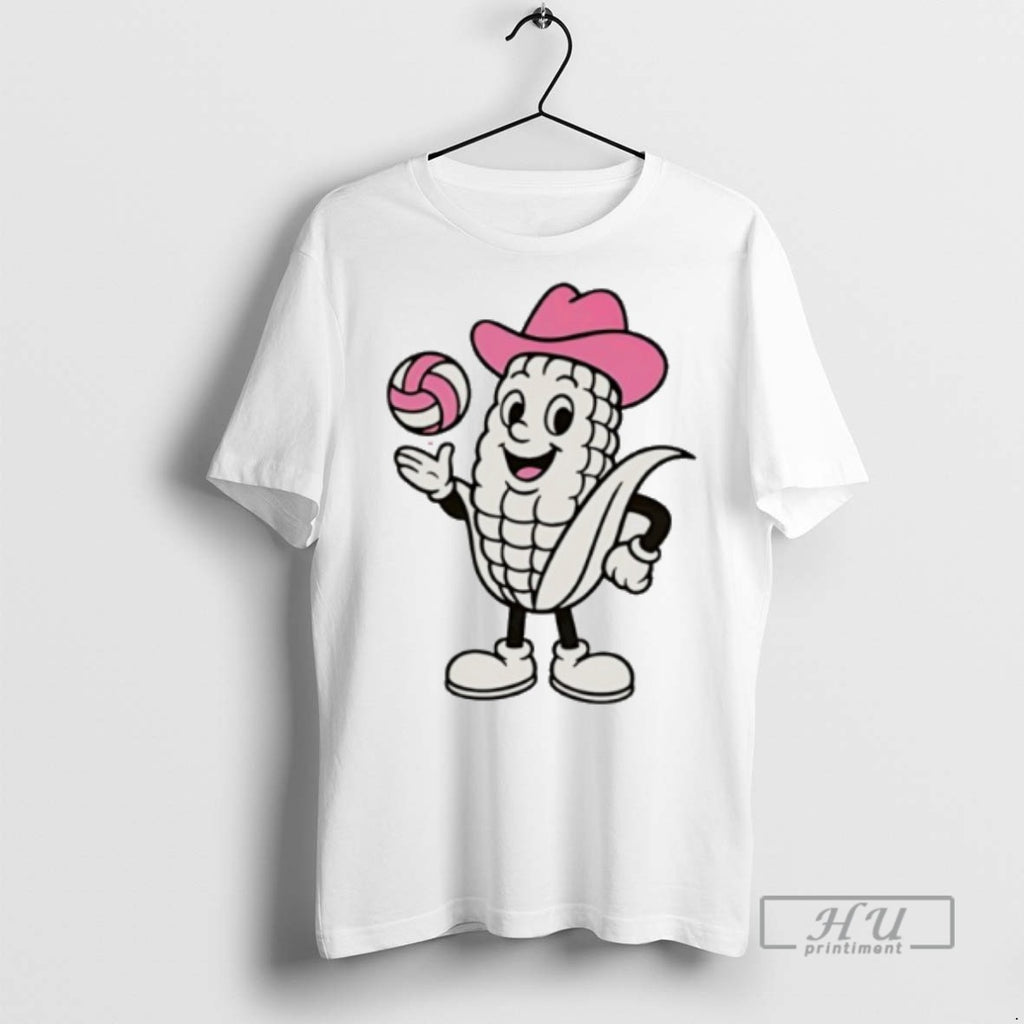 Limited Edition Nebraska Huskers Pink Volleyball Mascot Graphic Tee Shirt Sweatshirt Hoodies
