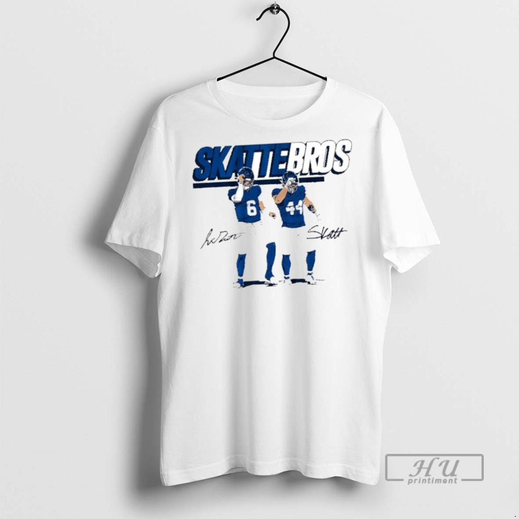 Limited Edition New York Giants Jaxson Dart Cam Skattebo Skattebros Ornaments Graphic Tee Shirt