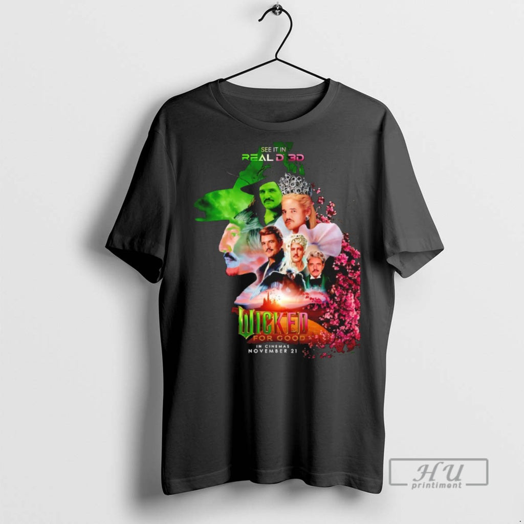 Limited Edition Pedro Pascal Wicked For Good Graphic Tee Shirt Sweatshirt Hoodies
