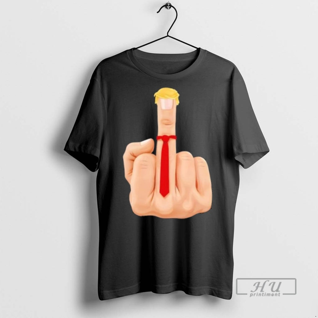 Limited Edition Political Middle Finger Trump Hair Graphic Tee Shirt Sweatshirt Hoodies