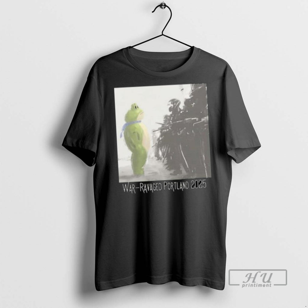 Limited Edition Portland Frog Anti Ice War Ravaged Portland 2025 Long Sleve Graphic