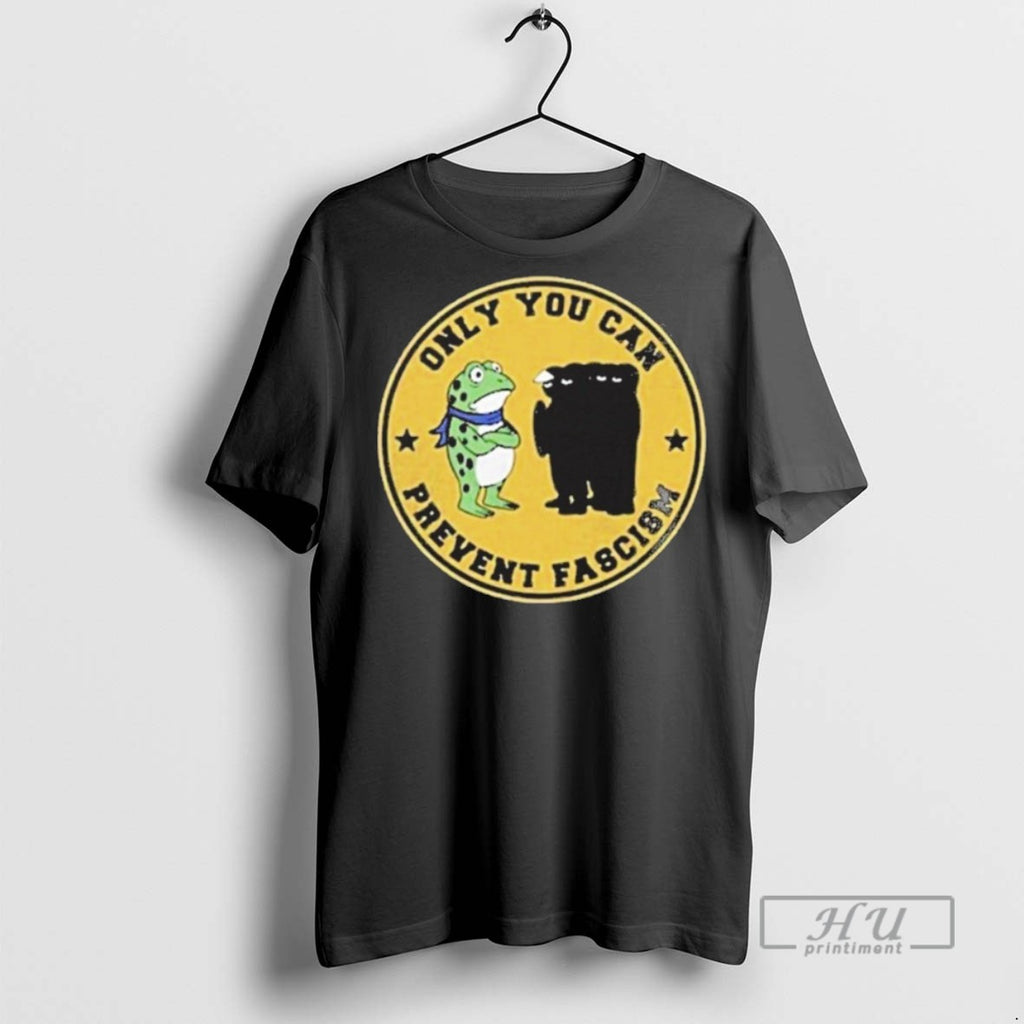 Limited Edition Portland Frog Anti Ice Only You Can Prevent Fascism Graphic Tee Shirt