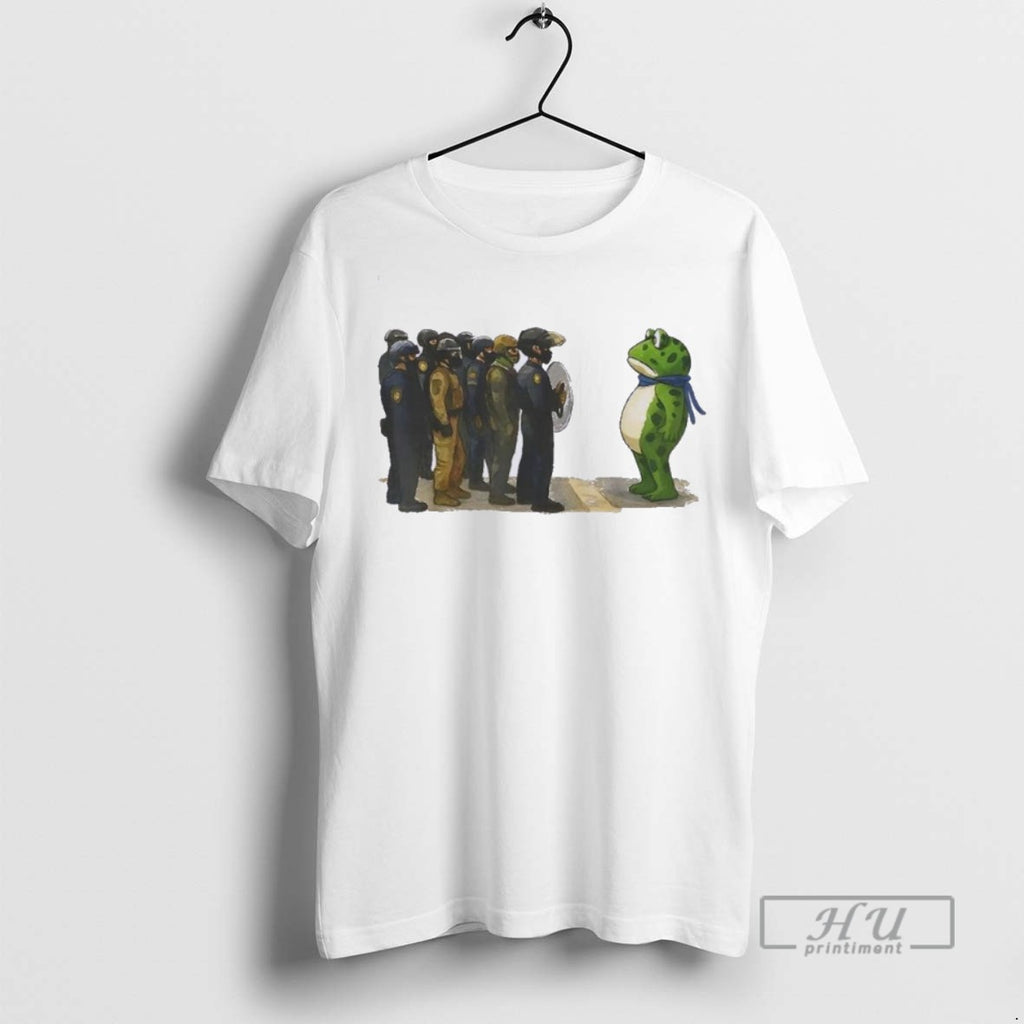 Limited Edition Portland Frog Protest Anti Ice Fdt Resistance Graphic Tee Shirt Sweatshirt Hoodies