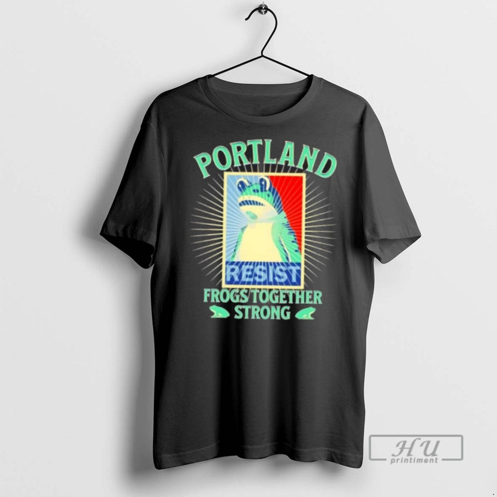 Limited Edition Portland Frogs Together Strong Retro Graphic Tee Shirt Sweatshirt Hoodies