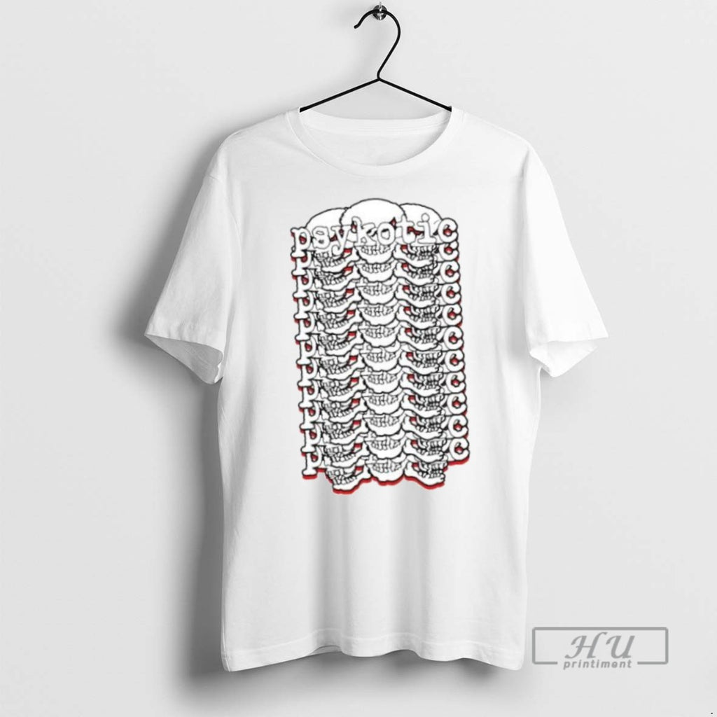 Limited Edition Psykotic Skull Logo Ornaments Graphic Tee Shirt Sweatshirt Hoodies