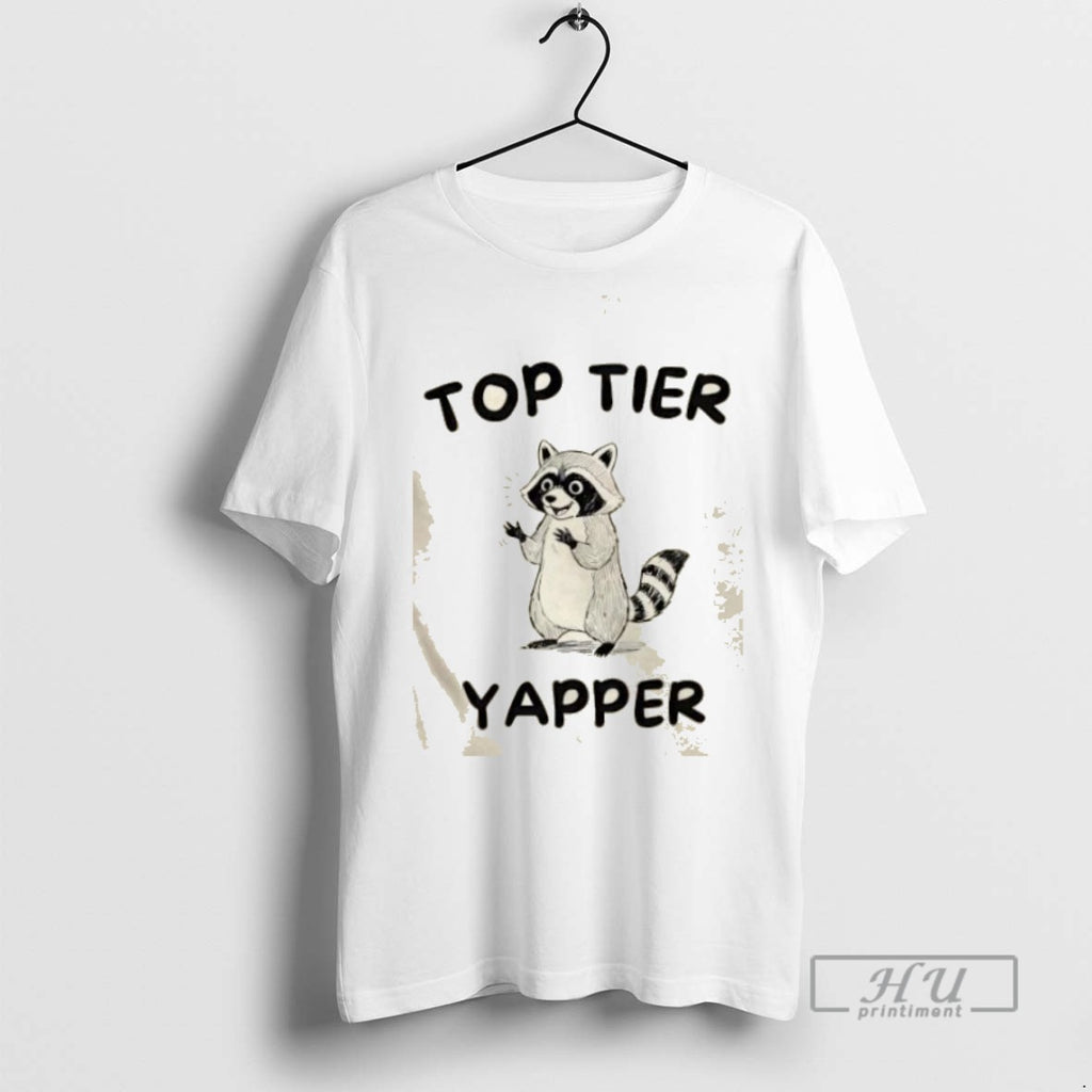 Limited Edition Raccoon Top Tier Yapper Graphic Tee Shirt Sweatshirt Hoodies