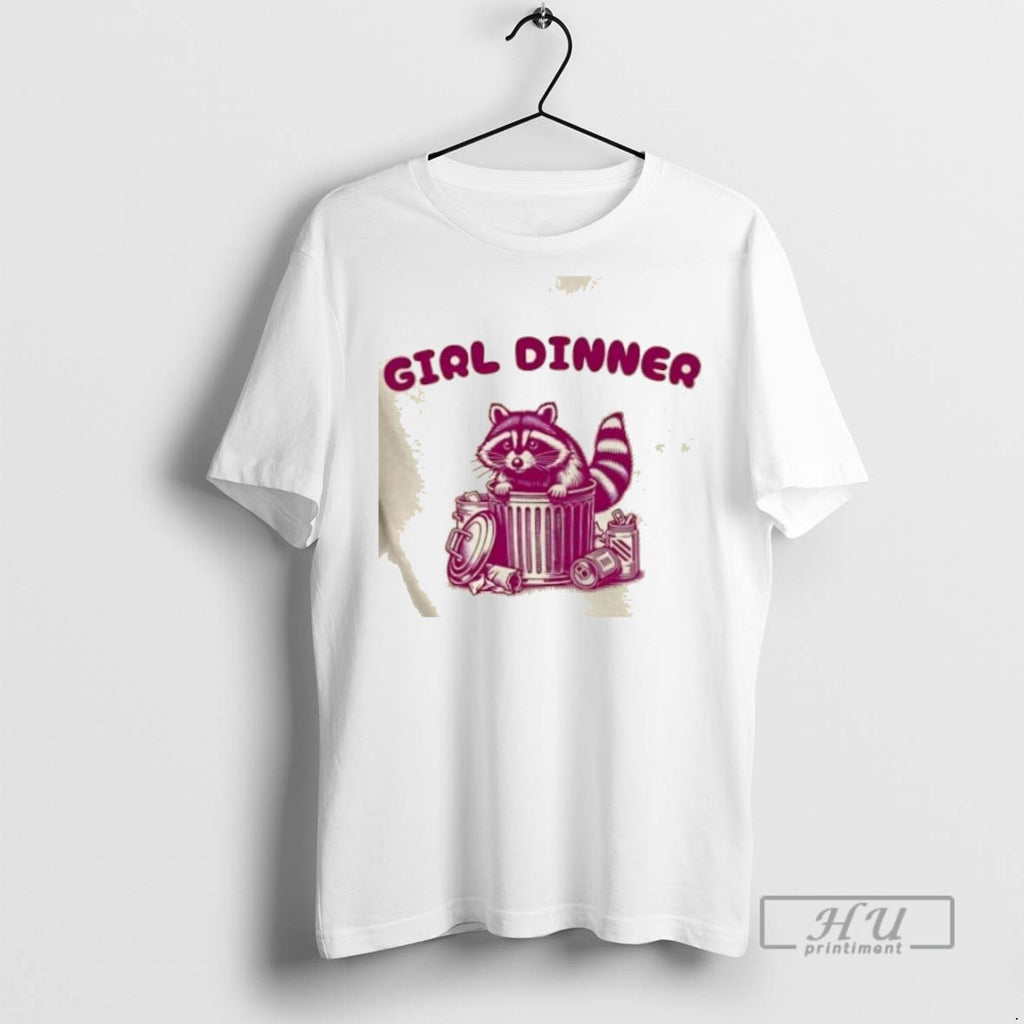 Limited Edition Raccoon Trash Girl Dinner Graphic Tee Shirt Sweatshirt Hoodies