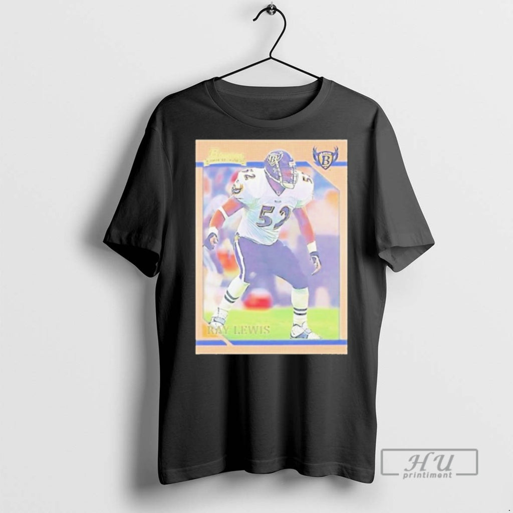 Limited Edition Ray Lewis Trading Card Baltimore Ravens Graphic Tee Shirt Sweatshirt Hoodies