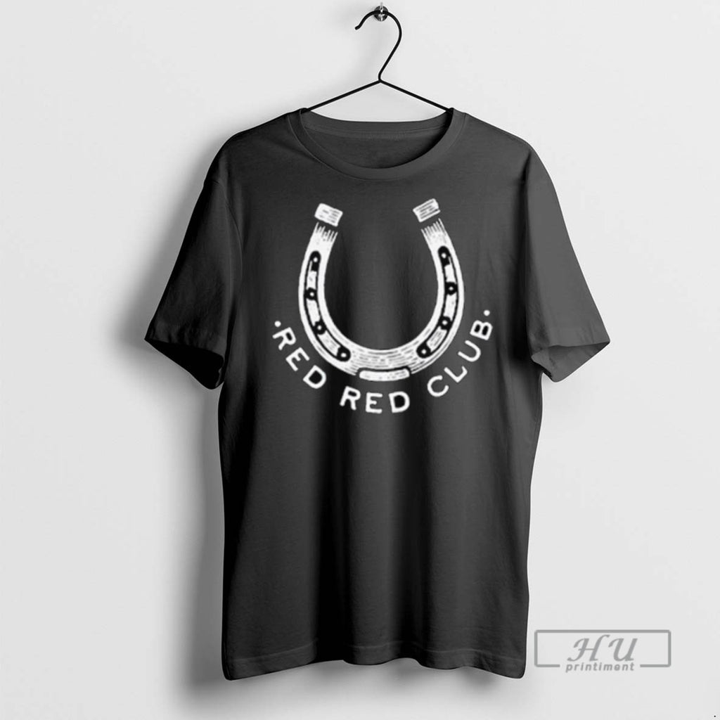 Limited Edition Red Rum Club Horseshoe Long Sleve Graphic Tee Shirt Sweatshirt Hoodies