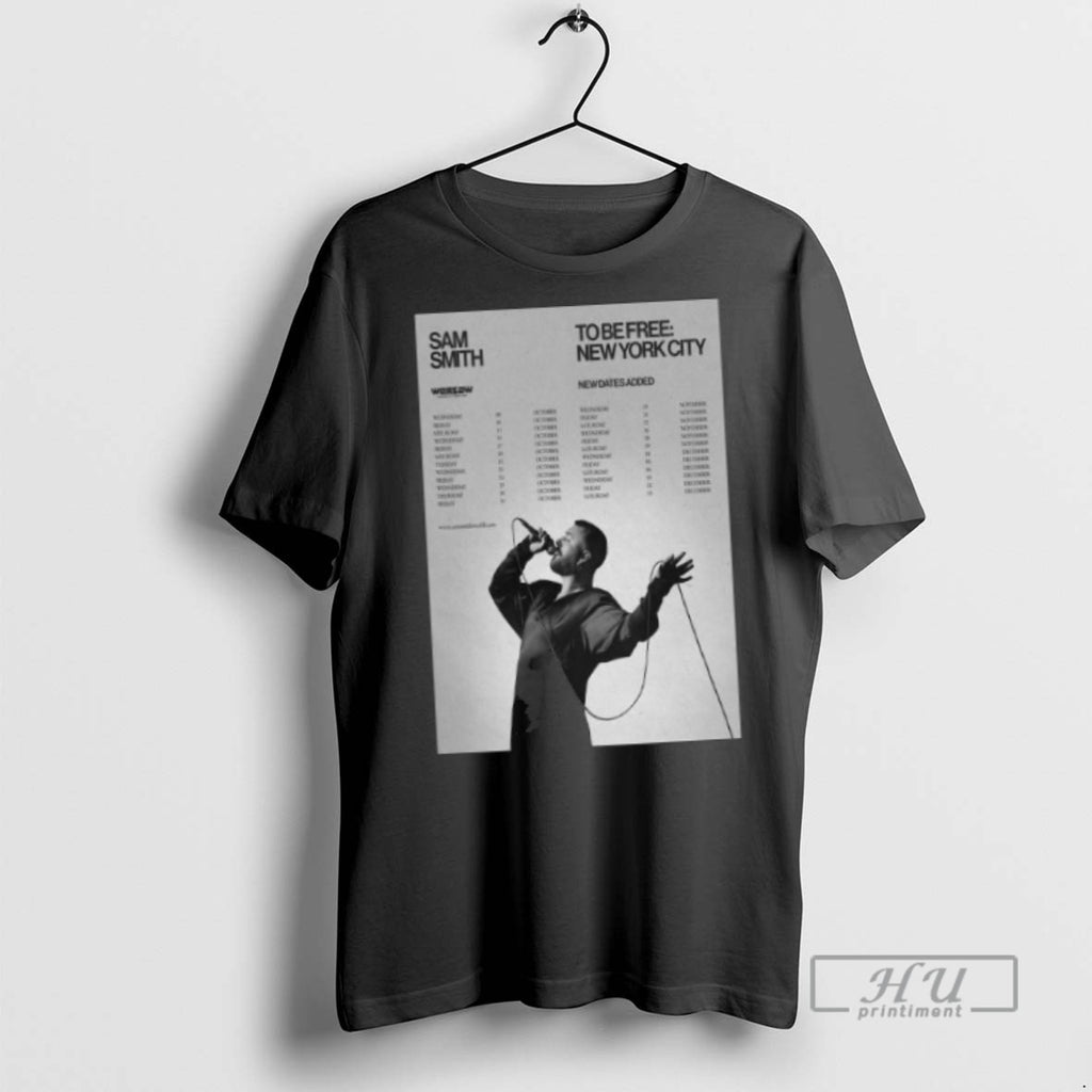 Limited Edition Sam Smith New York City 2025 Tour Long Sleve Graphic Tee Shirt