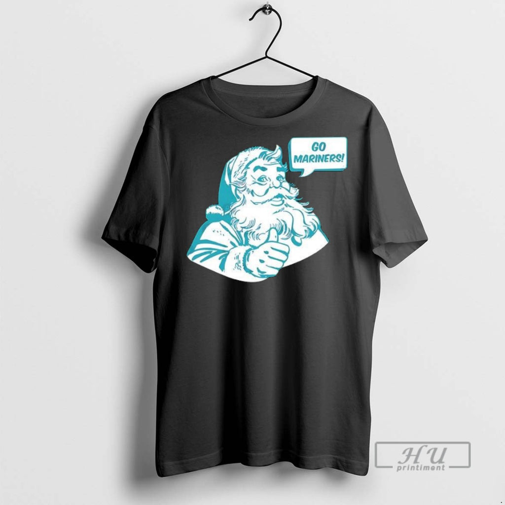 Limited Edition Seattle Mariners Santa Claus Go Mariners Graphic Tee Shirt Sweatshirt Hoodies