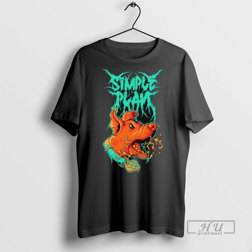 Limited Edition Simple Plan 2025 Halloween Spooky Metal Logo Graphic Tee Shirt Sweatshirt Hoodies