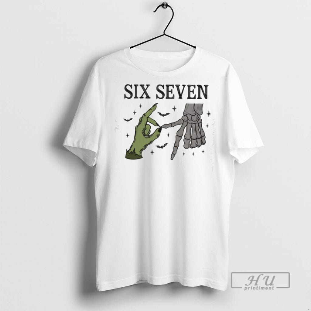 Limited Edition Skeleton Ssix Seven Hands Halloween Graphic Tee Shirt Sweatshirt Hoodies