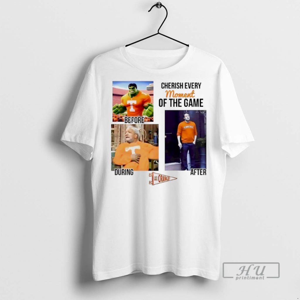 Limited Edition Tennessee Vols Cherish Every Moment Of The Game Graphic Tee Shirt Sweatshirt Hoodies