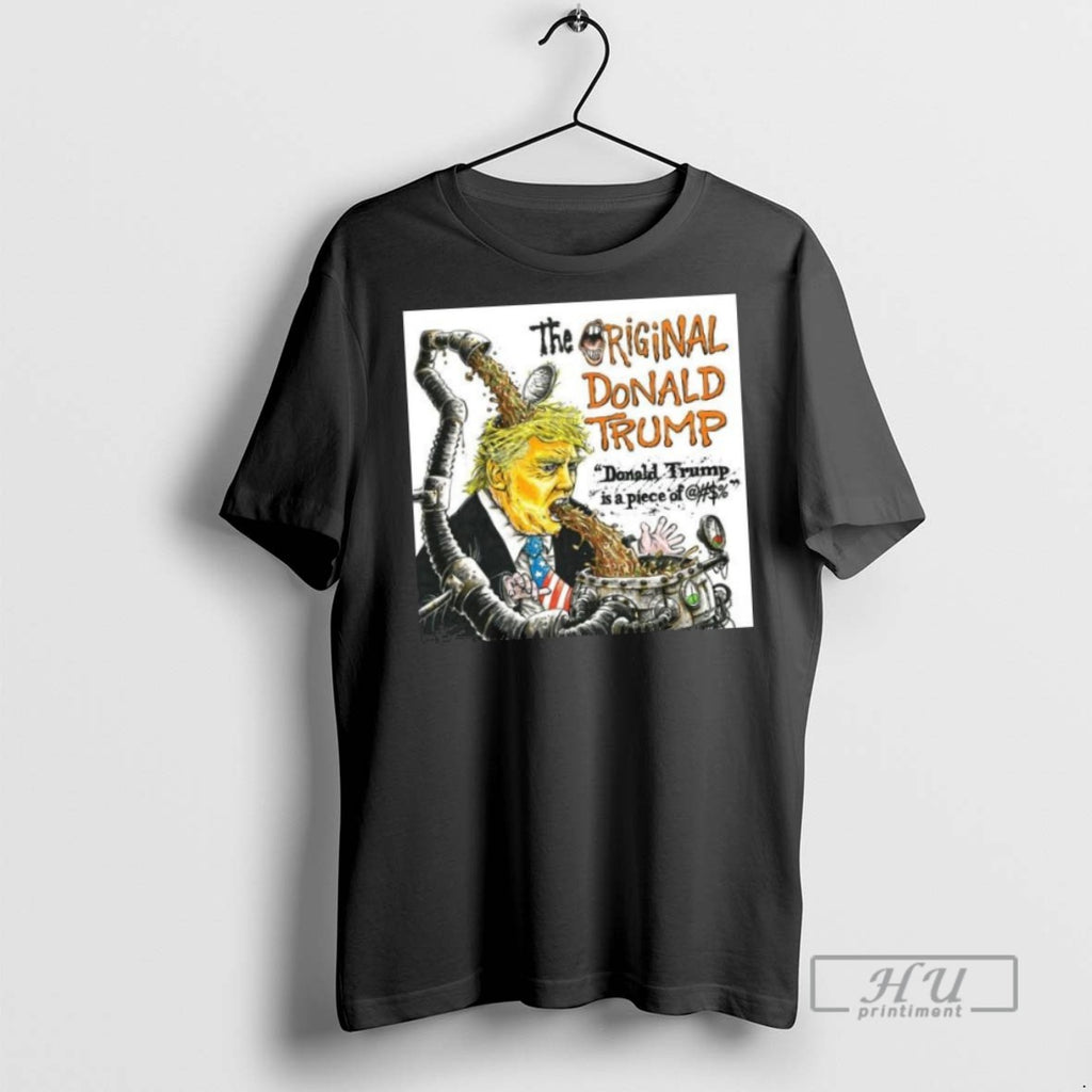 Limited Edition The Donald Trump Is A Piece Of Shit Long Sleve Graphic