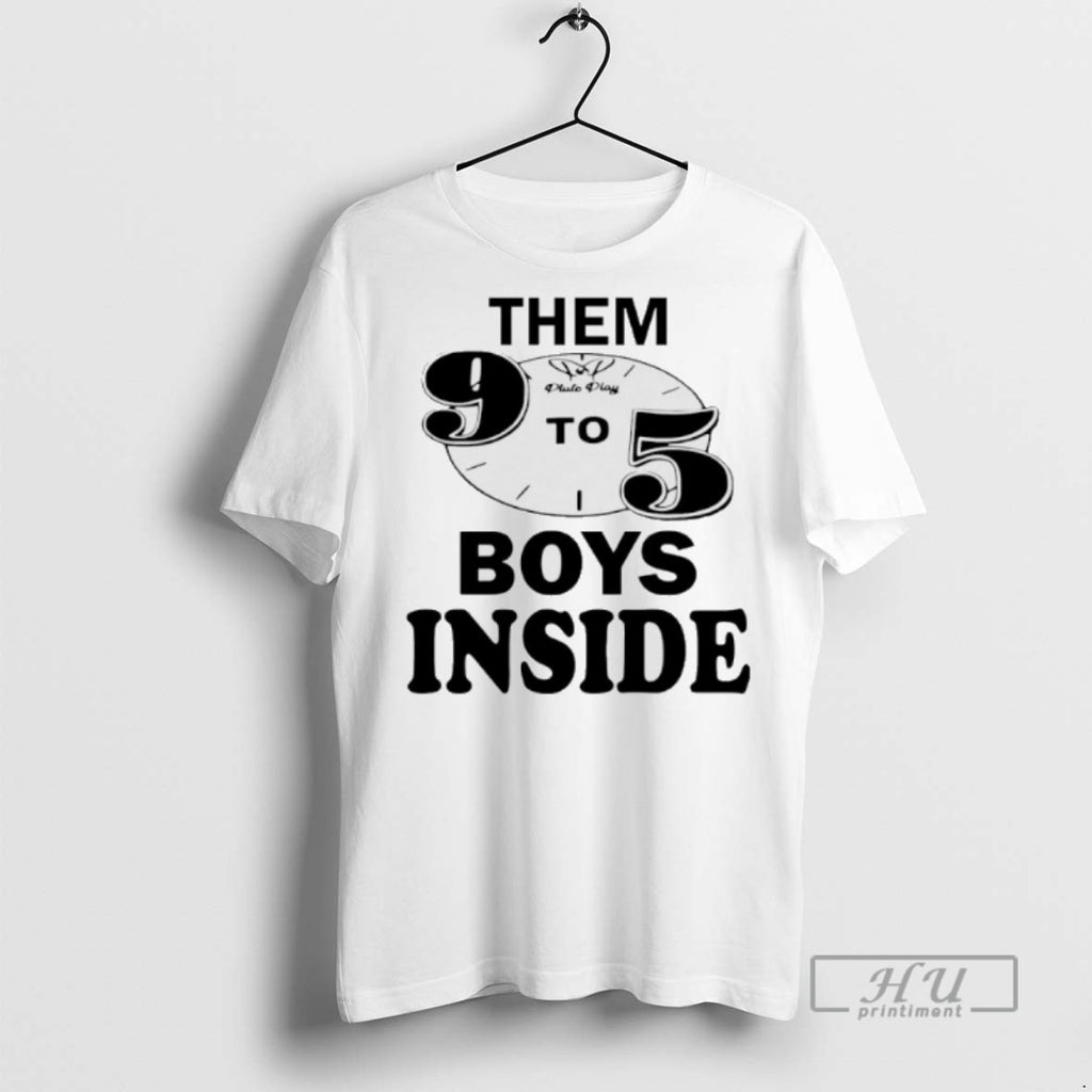 Limited Edition Them 9 To 5 Boys Inside Clock Graphic Tee Shirt Sweatshirt Hoodies