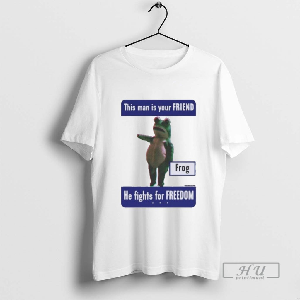 Limited Edition This Man Is Your Friend Portland Frog Anti Ice Graphic Tee Shirt