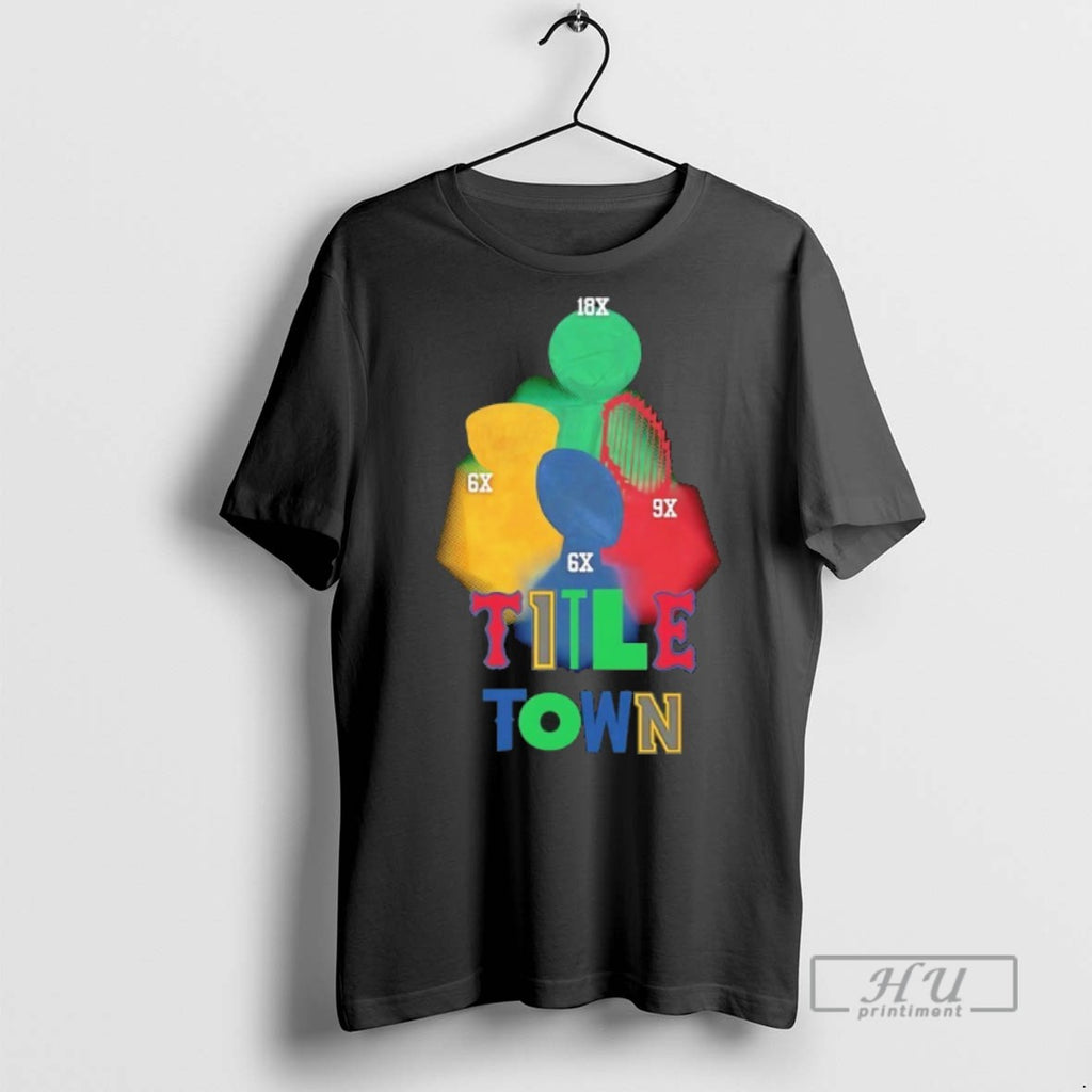 Limited Edition Title Town Boston City Sports 18x 6x 6x 9x Champions Trophy Graphic Tee