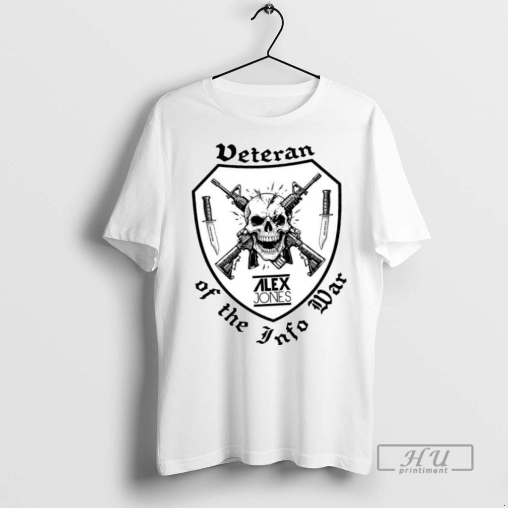 Limited Edition Veteran Of The Infowar Skull Ornaments Graphic Tee Shirt Sweatshirt Hoodies