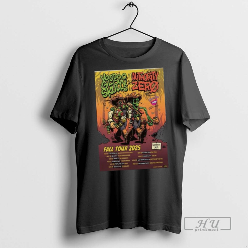 Limited Edition Voodoo Glow Skulls Authority Zero Fall Tour 2025 Long Sleve Graphic