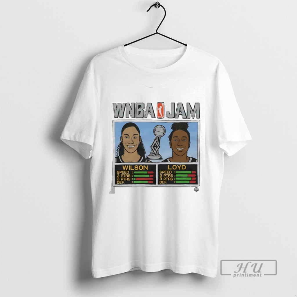 Limited Edition Wnba Jam Las Vegas Aces 2025 Champs Aja Wilson And Jewell Loyd Graphic