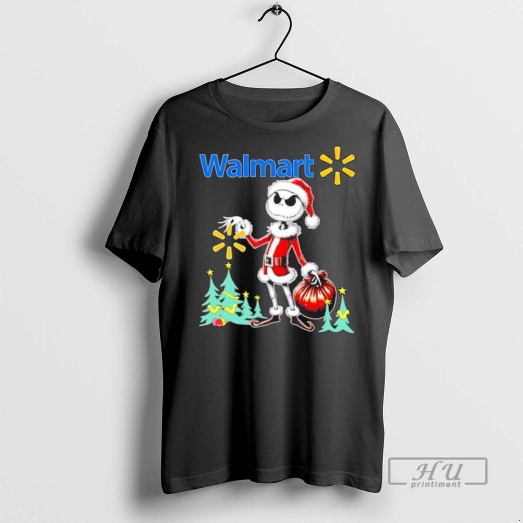 Limited Edition Walmart X Jack Skellington Santa Isnt Real Christmas Graphic Tee Shirt Sweatshirt Hoodies