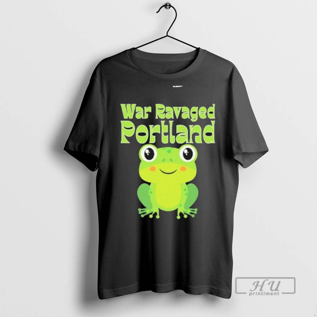 Limited Edition War Ravaged Portland Frog Graphic Tee Shirt Sweatshirt Hoodies