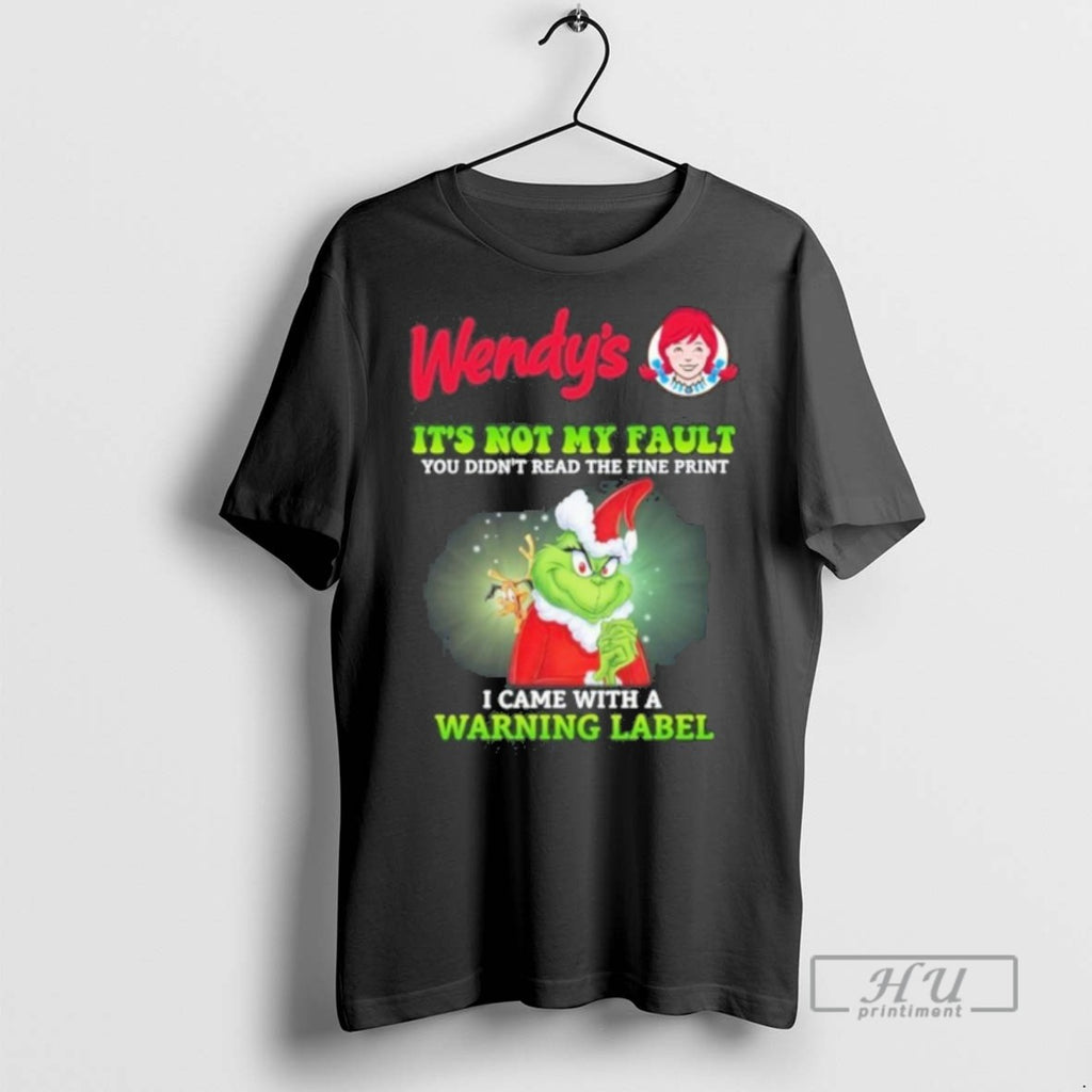 Limited Edition Wendys Santa Grinch Its Not My Fault I Came With A Warning Label