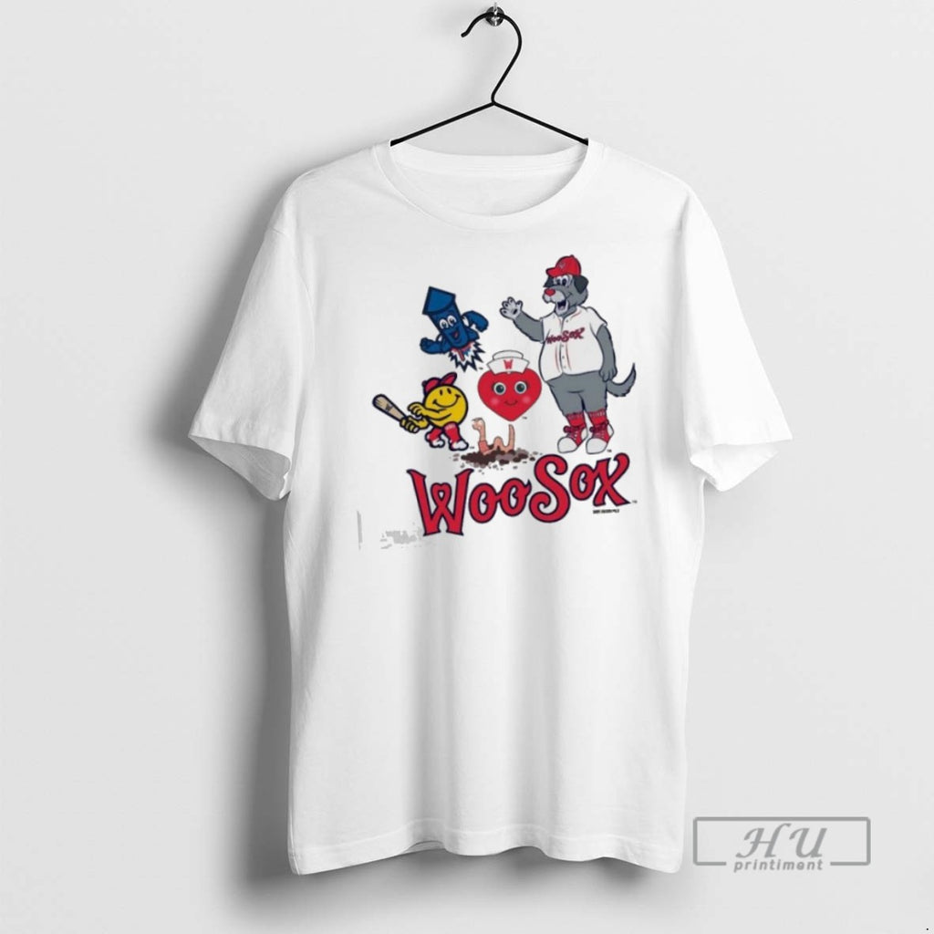 Limited Edition Worcester Red Sox Toddler White Central Mascots Graphic Tee Shirt Sweatshirt Hoodies