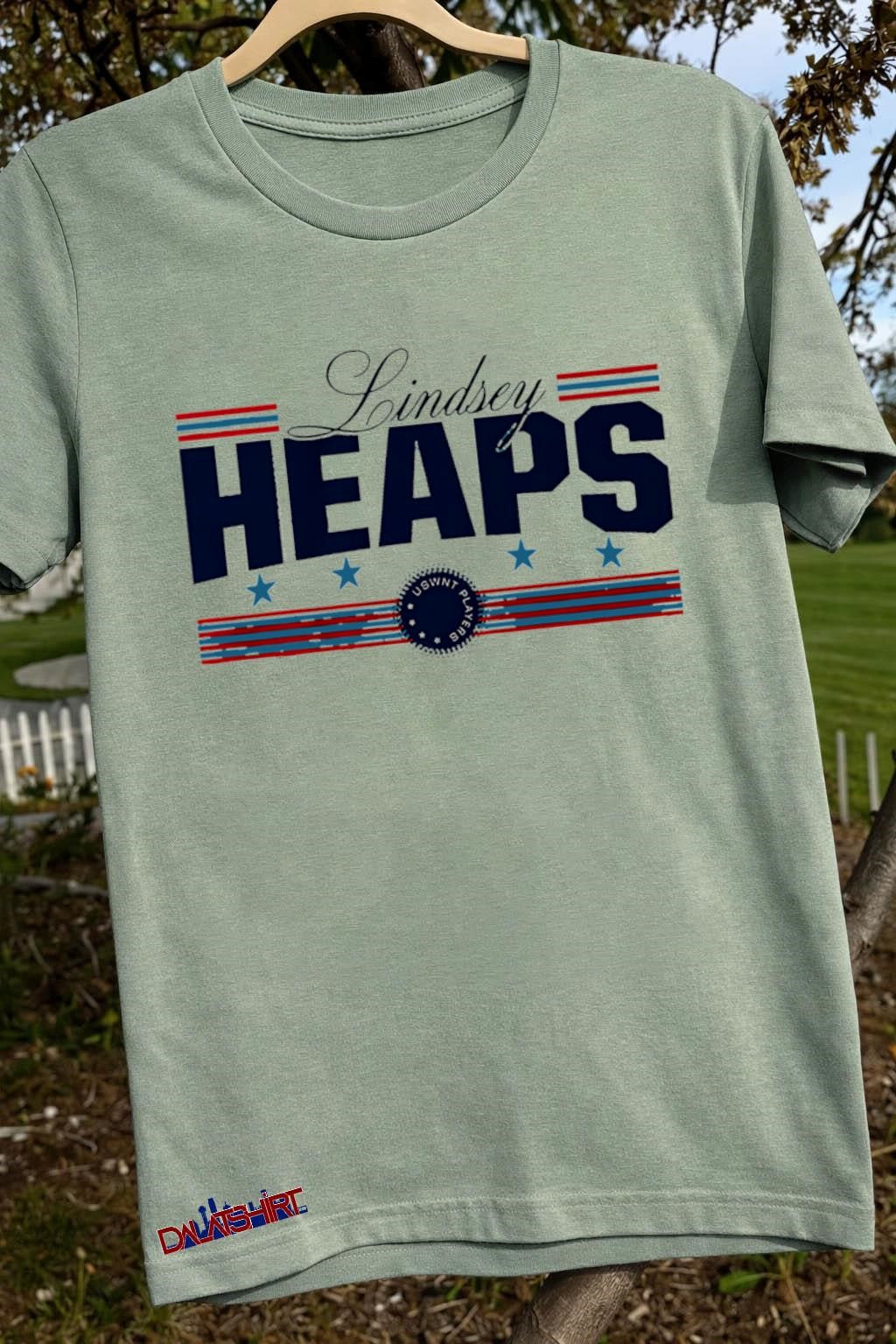 Lindsey Heaps USWNT players soccer name graphic shirt