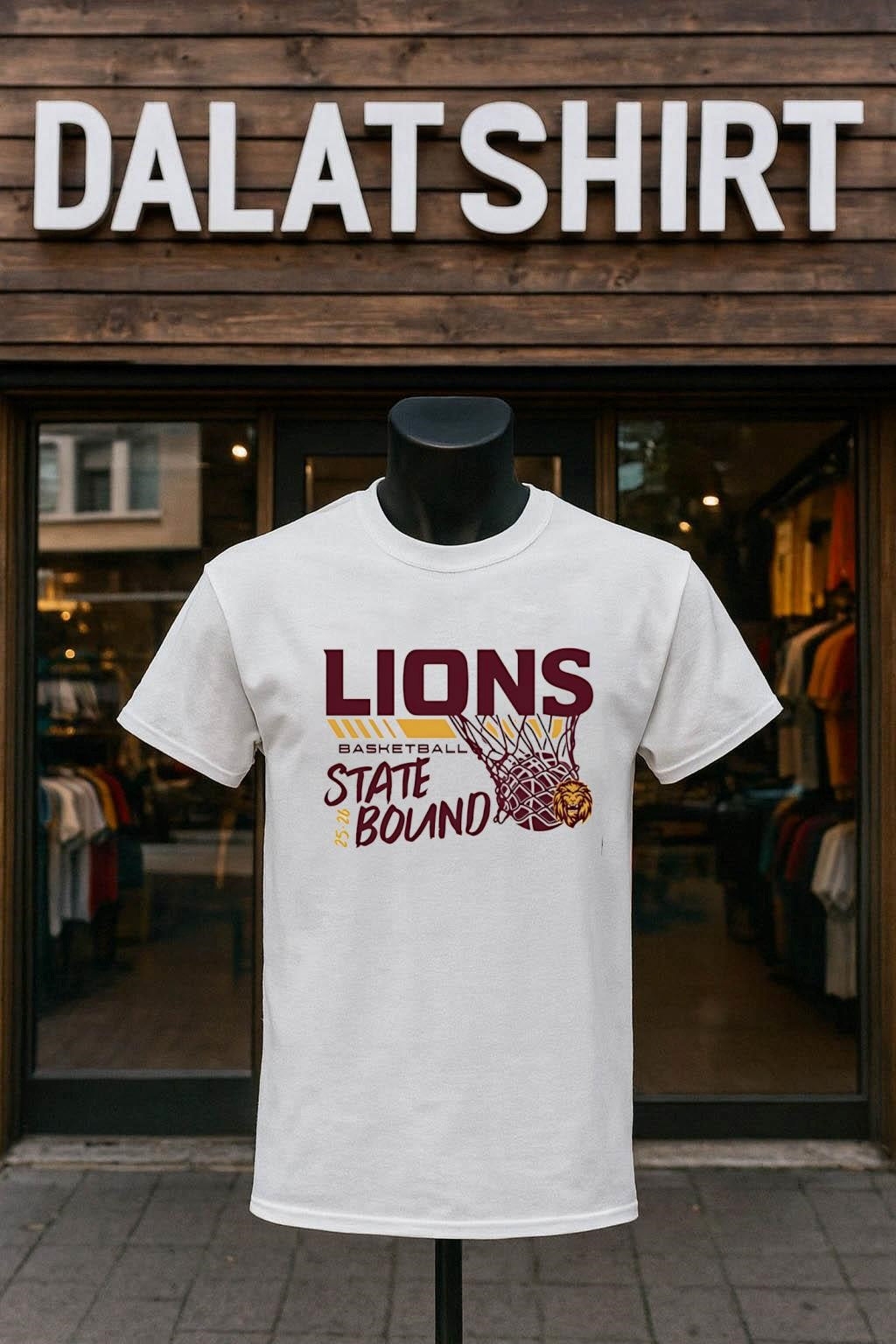Lions Basketball State Bound 25-26 Team Spirit shirt