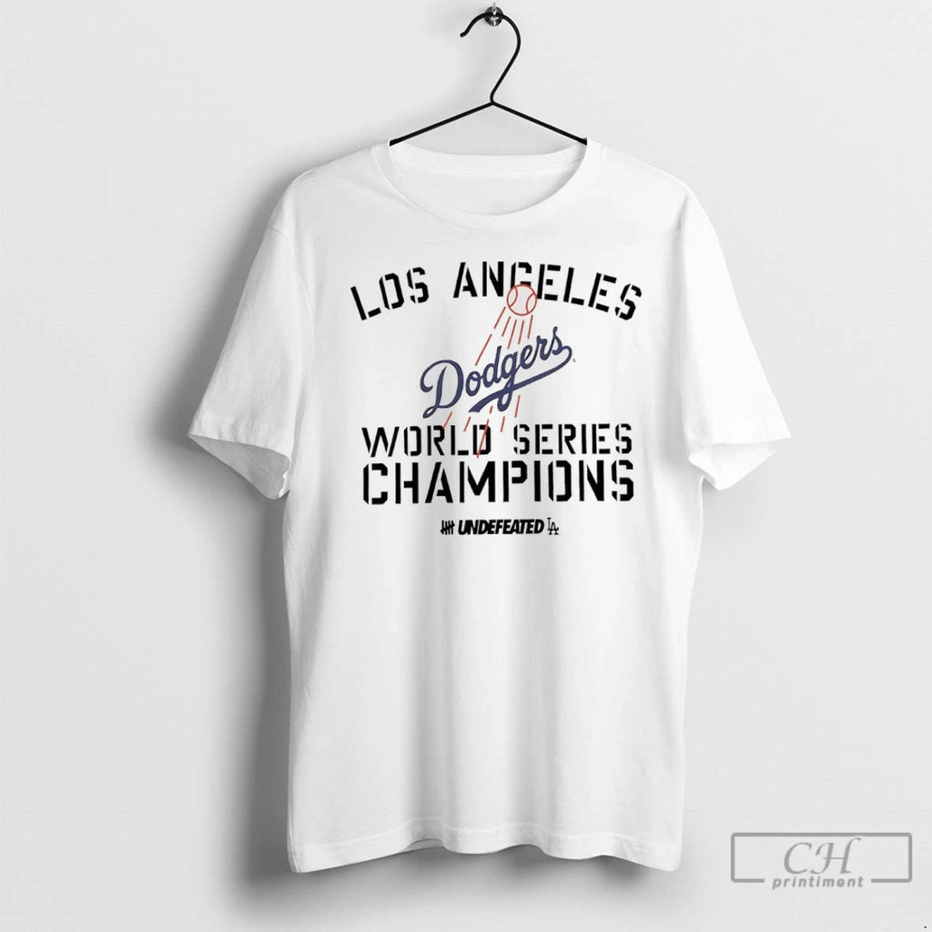 Los Angeles Dodgers X Undefeated World Series Champions T Shirts