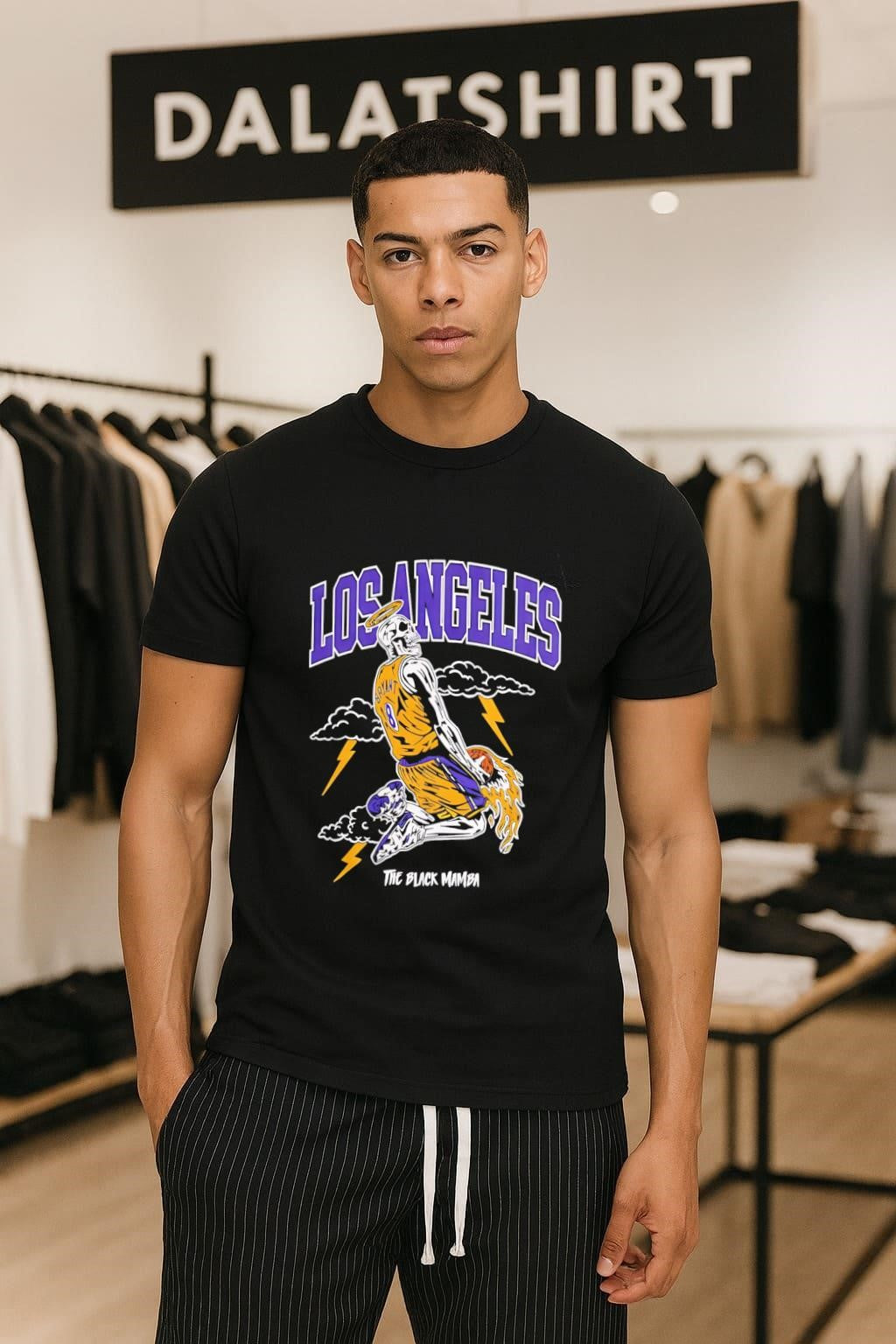 Los Angeles Kobe Bryant 8 Skeleton Halo Black Mamba shirt