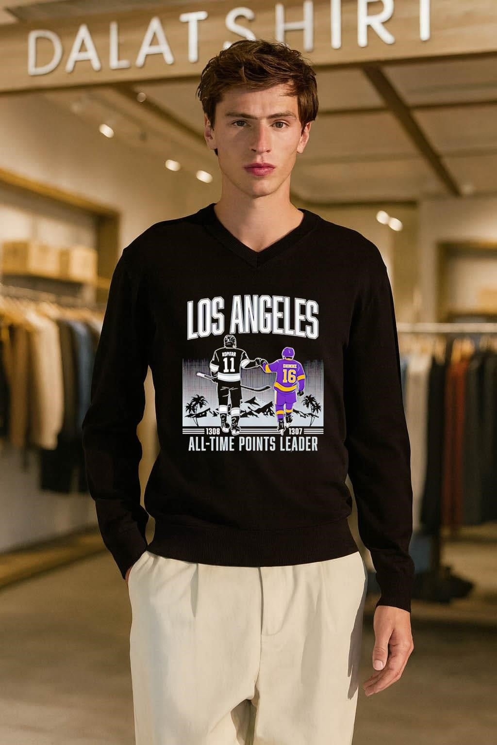 Los Angeles Kopitar 11 Dionne 16 Points Leader shirt