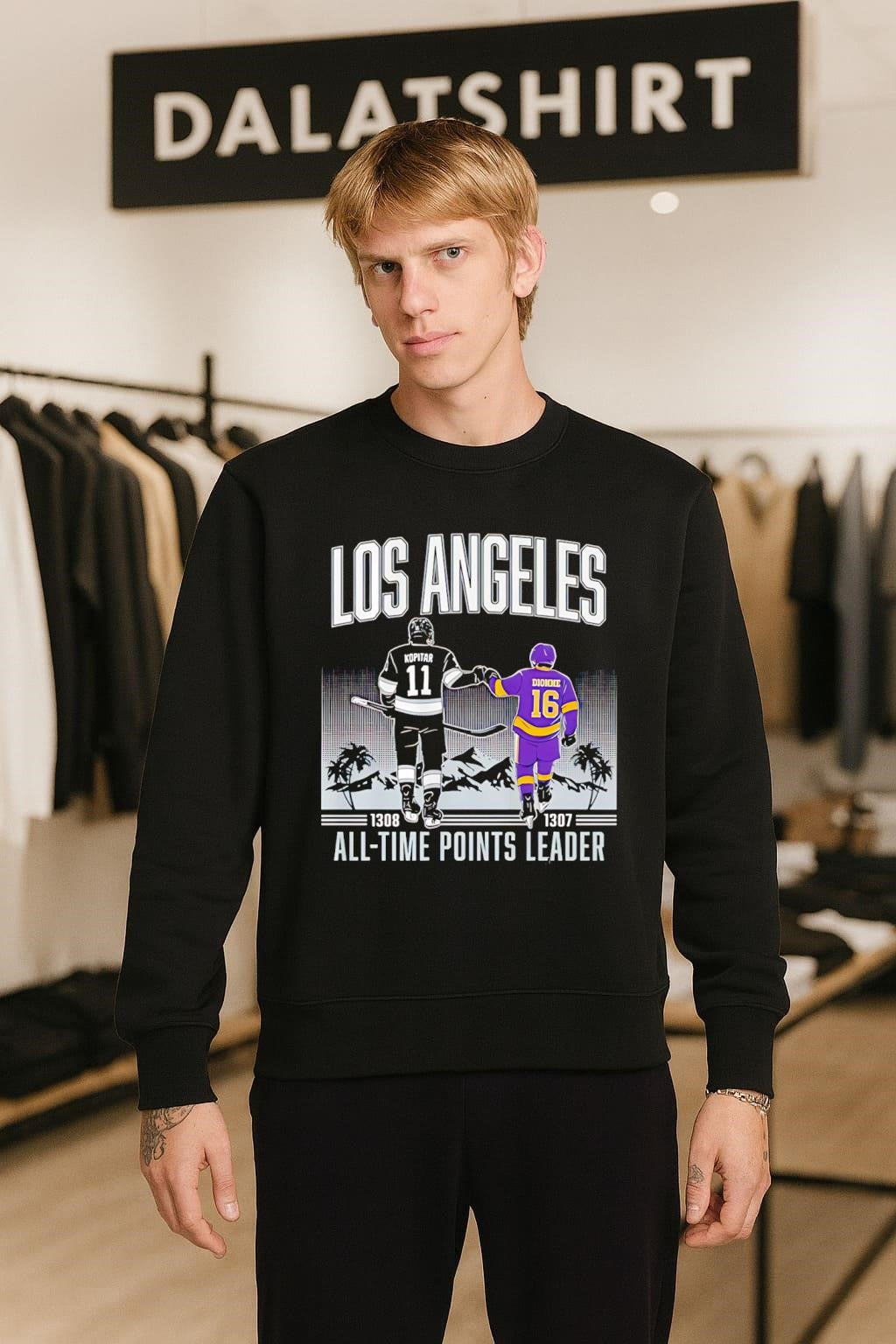 Los Angeles Kopitar 11 Dionne 16 Points Leader shirt