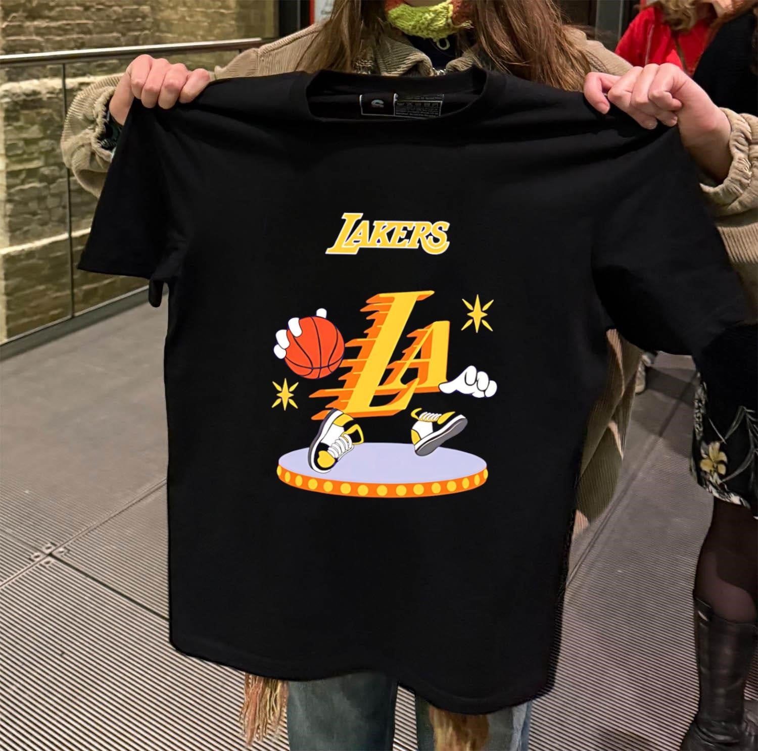 Los Angeles Lakers LA Basketball Cartoon Character Mascot shirt