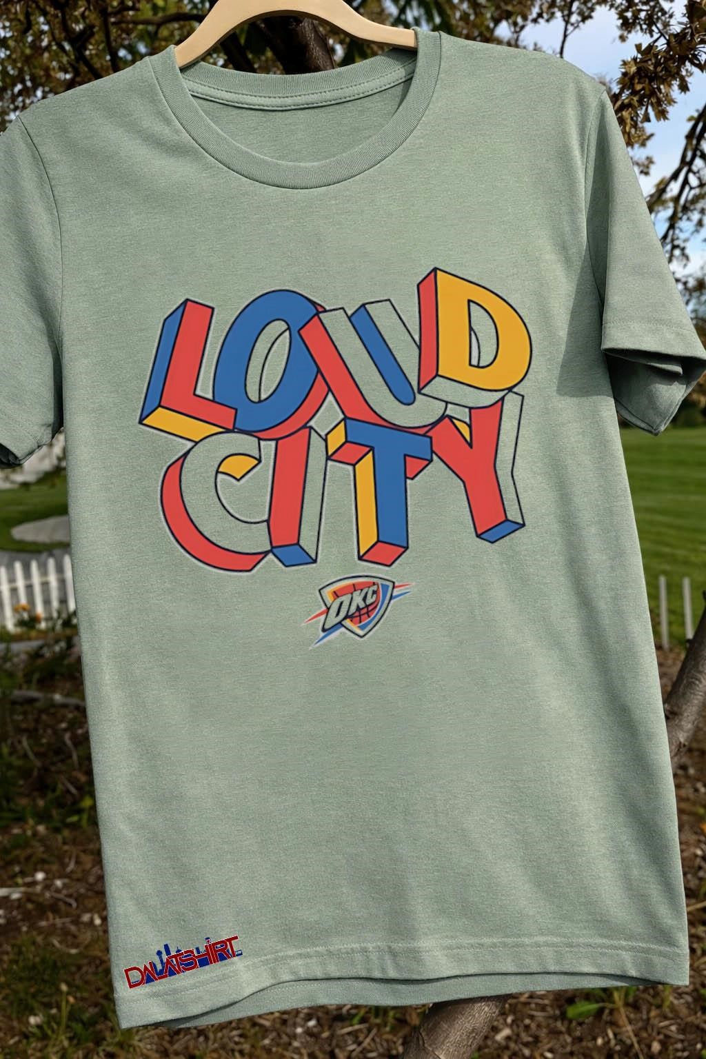 Loud City Oklahoma City Thunder Basketball Team Logo Graphic shirt