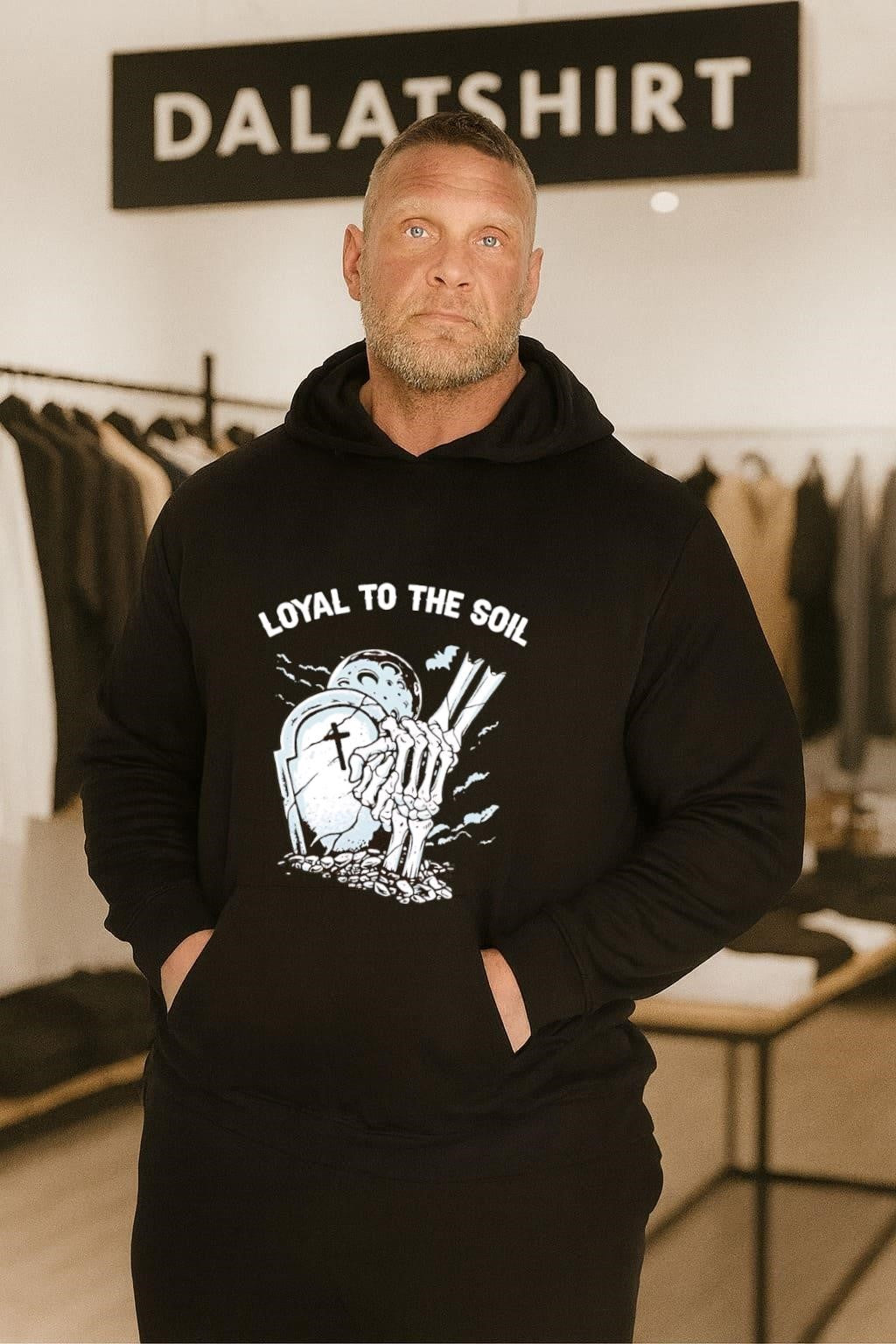 Loyal to the soil skeleton hands grave moon shirt