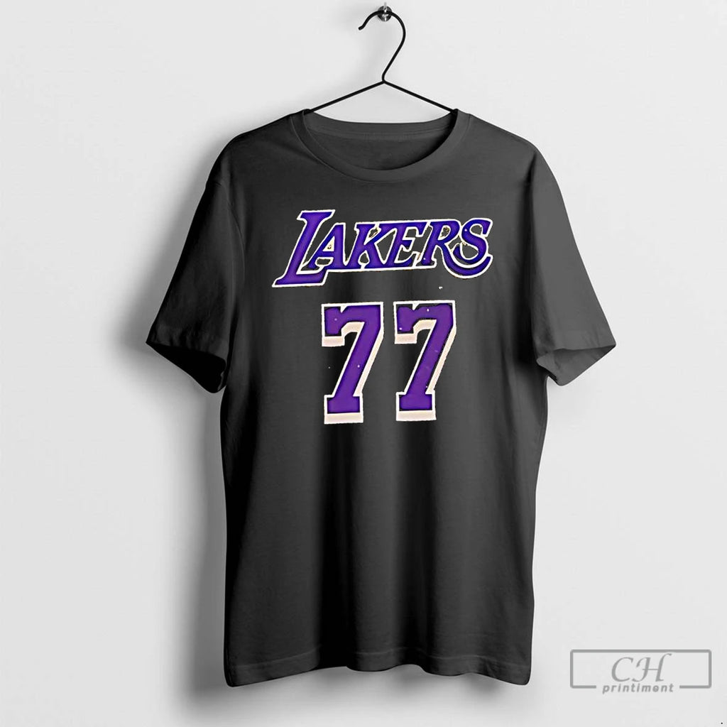 Luka Doncic Los Angeles Lakers Jersey Number 77 T Shirts