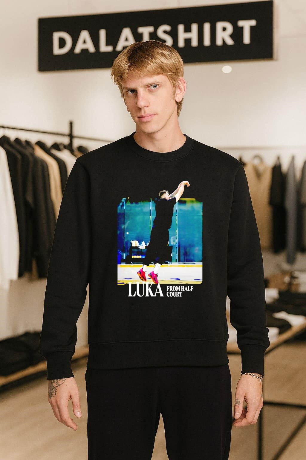 Luka From Half Court first ball at the Lakers shirt