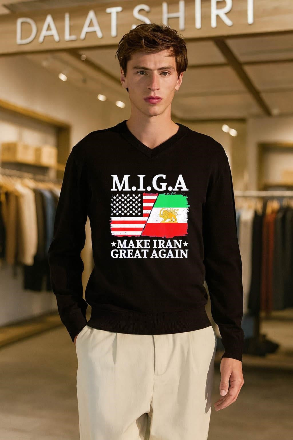 M.I.G.A Make Iran Great Again US Iranian Flag shirt