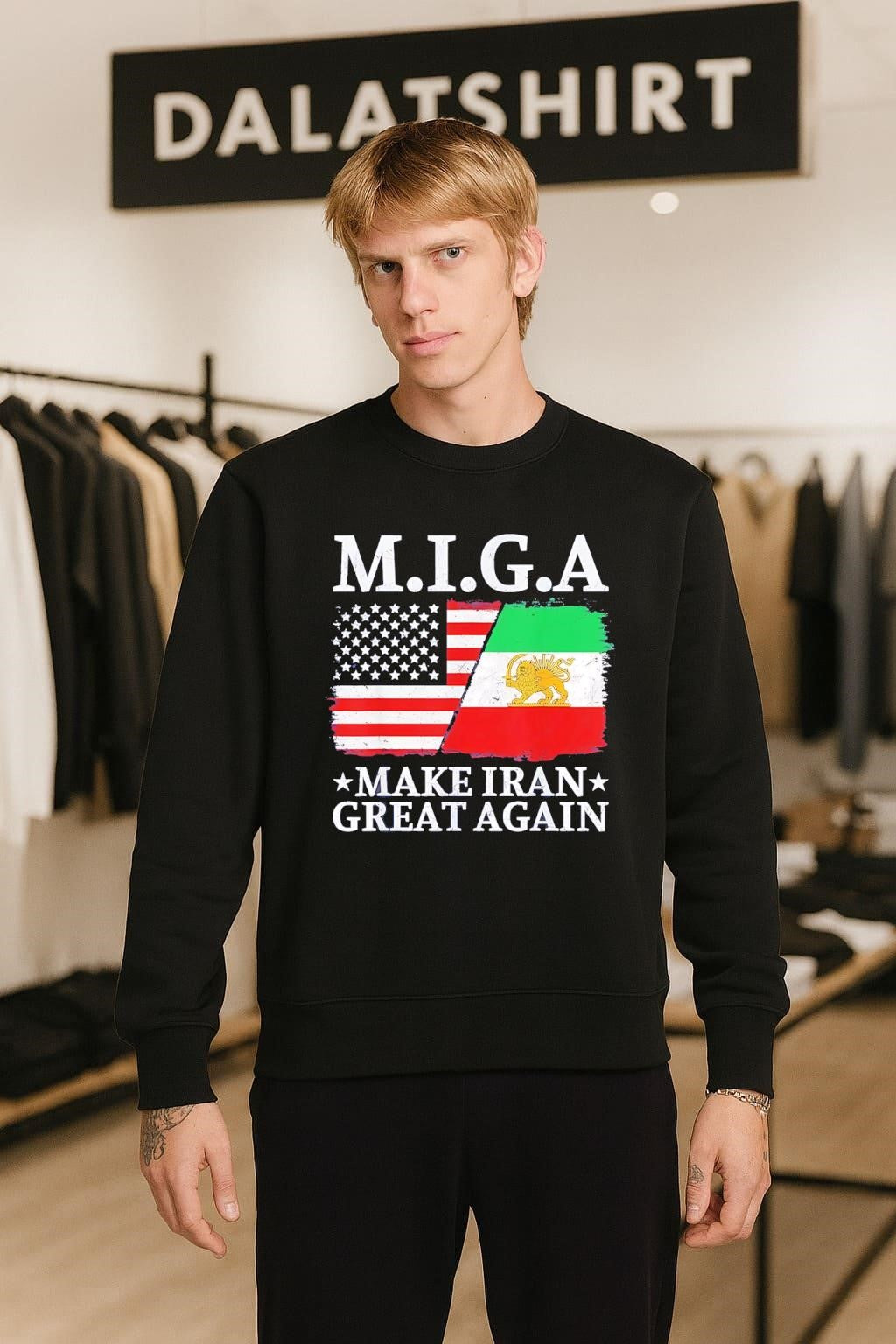 M.I.G.A Make Iran Great Again US Iranian Flag shirt
