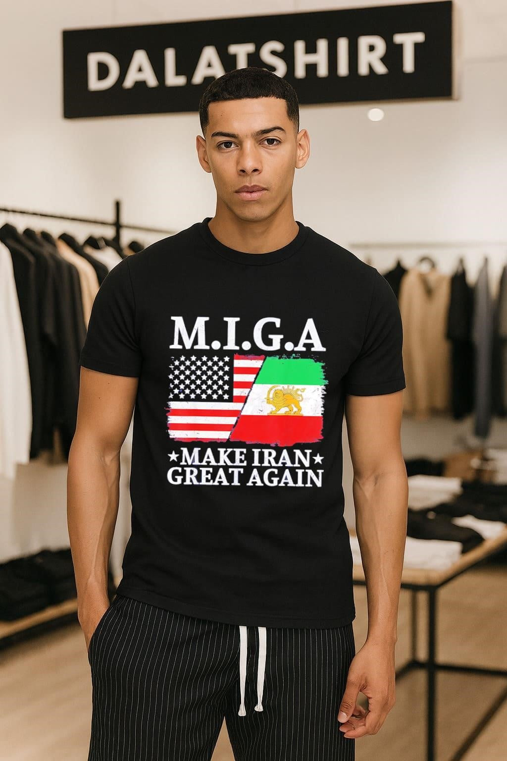 M.I.G.A Make Iran Great Again US Iranian Flag shirt