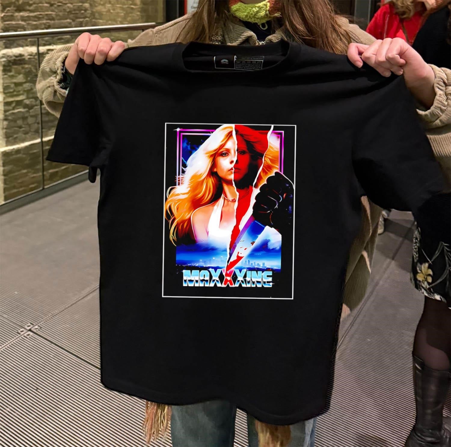MaXXXine Mia Goth Horror Movie Knife shirt