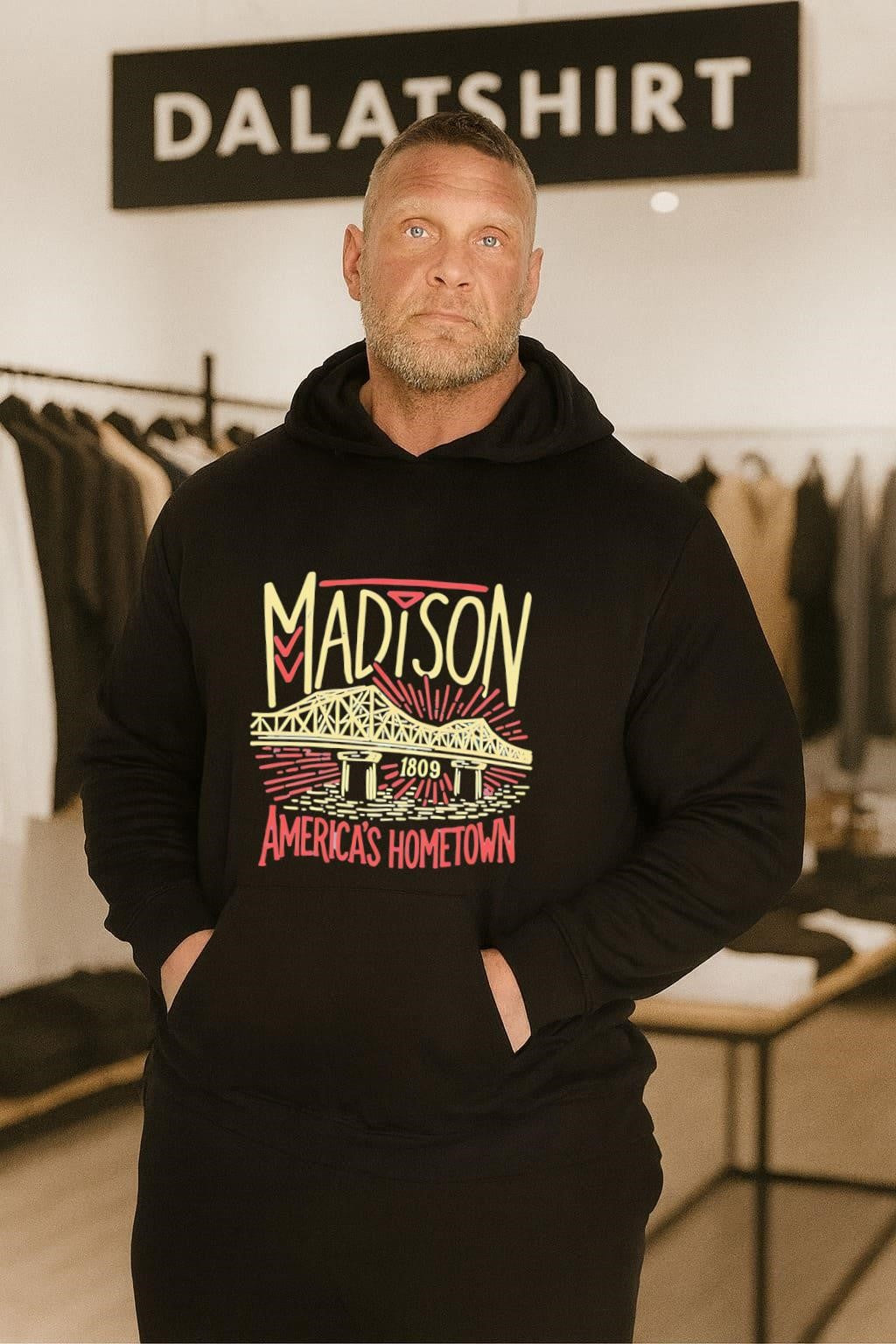Madison 1809 America’s Hometown Milton Wright Bridge shirt