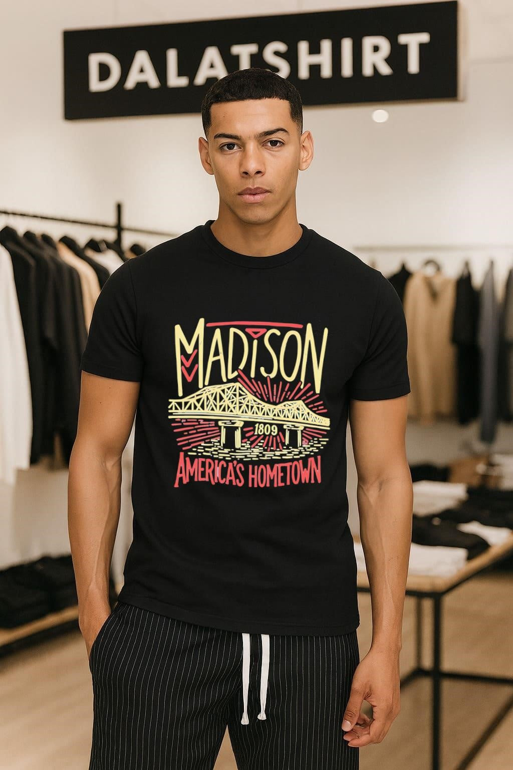 Madison 1809 America’s Hometown Milton Wright Bridge shirt