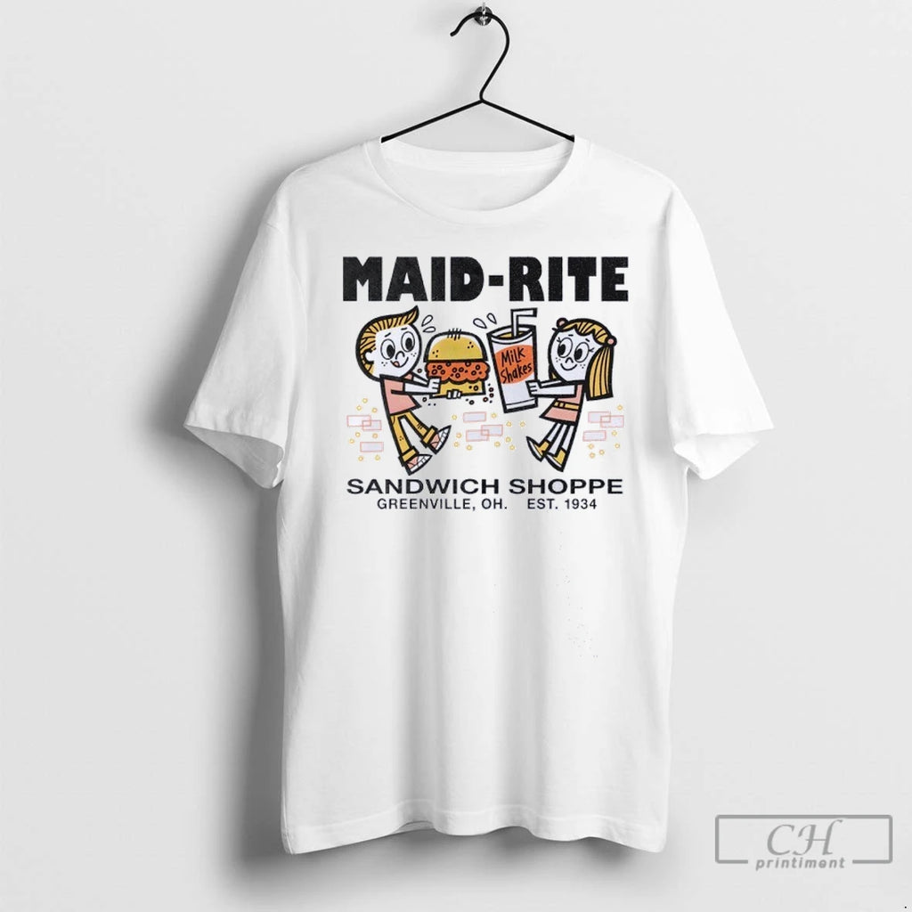 Maid Rite Milk Sandwich Shoppe Greenville 1934 T Shirts