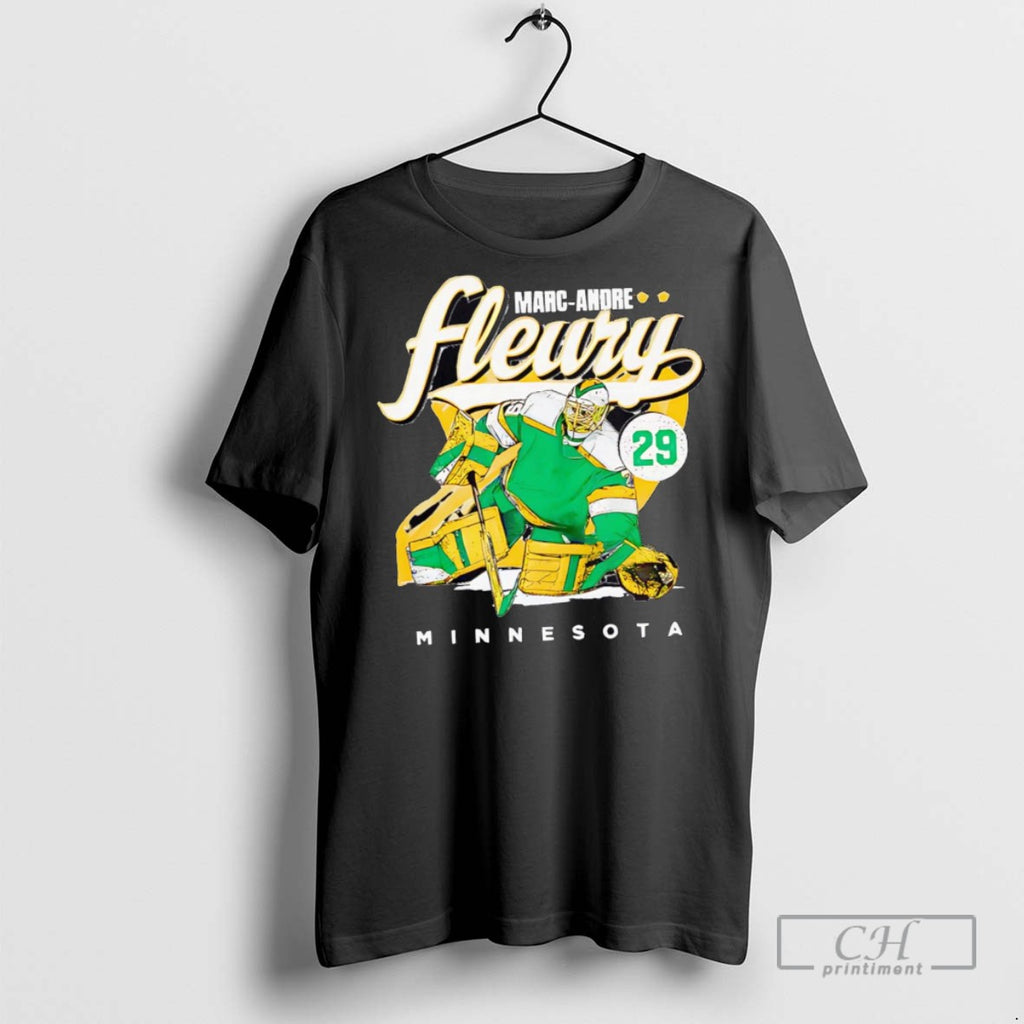 Marc Andre Fleury Minnesota Retro Hockey T Shirts
