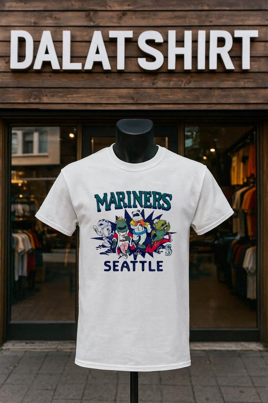 Mariners Seattle Racing Frogs Mascot Graphic shirt